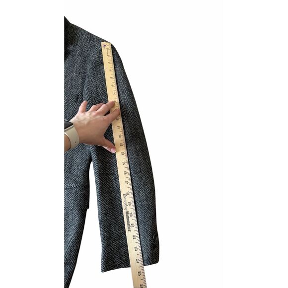 Harris Tweed Blazer Jacket Herringbone Wool Vintage 60s 70s Mod Scottish Medium - Picture 5 of 12